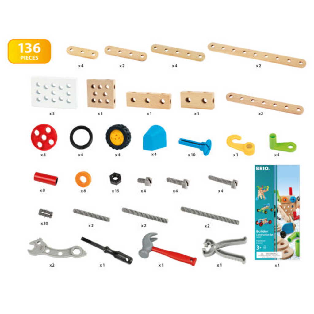 Set builder. Brio конструктор 135 деталей. brio 34587. brio builder. конструктор строители сборка.